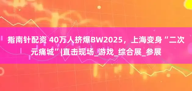 指南针配资 40万人挤爆BW2025，上海变身“二次元痛城”|直击现场_游戏_综合展_参展